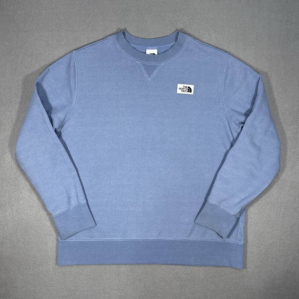 The North Face Women’s Crewneck Sweatshirt XL Blue Logo Fleece Pullover